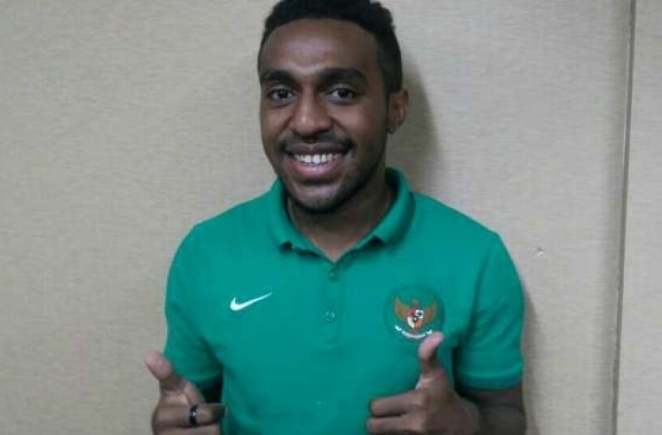 Winger Terens Puhiri mengikuti seleksi tahap tiga timnas U-22 [Suara.com/Adie Prasetyo]