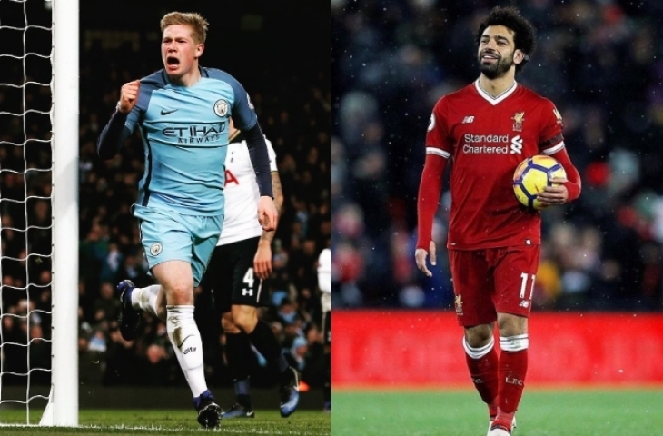 Kevin De Bruyne dan Mohamed Salah/Instagram