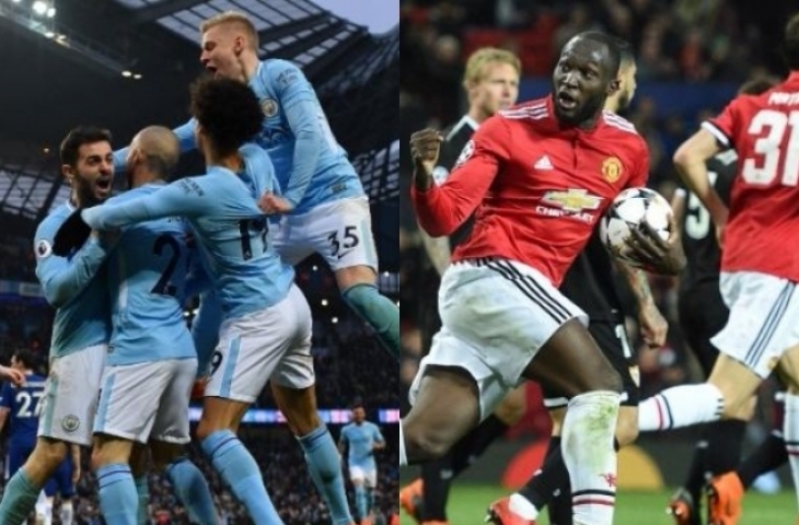 Laga derbi sekaligus pertandingan penentuan Liga :Primer Inggris antara Manchester City vs Manchester United, Sabtu (7/4/2018).