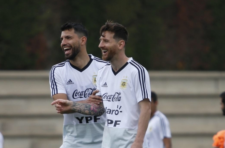 Lionel Messi dan Sergio Aguero/Instagram