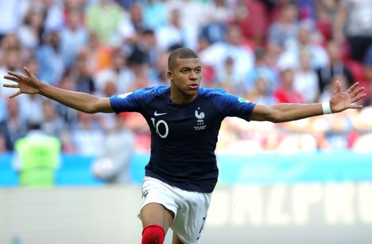 Mbappe usai cetak gol ke gawang Argentina/Twitter