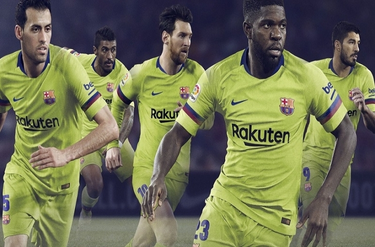 Jersey Tandang Barcelona Musim 2018/2019 (Sumber: Barcelona)