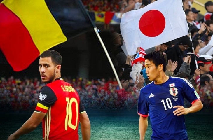 Belgia vs Jepang. (Sumber: Twitter/@olyseum).