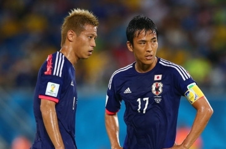 Keisuke Honda dan Makoto Hasebe (Sumber: Twitter)