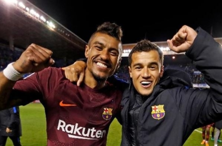 Paulinho (kiri), sukses turut antarkan Barcelona raih gelar La Liga musim 2017-2018. (Sumber: Instagram/fcbarcelona)