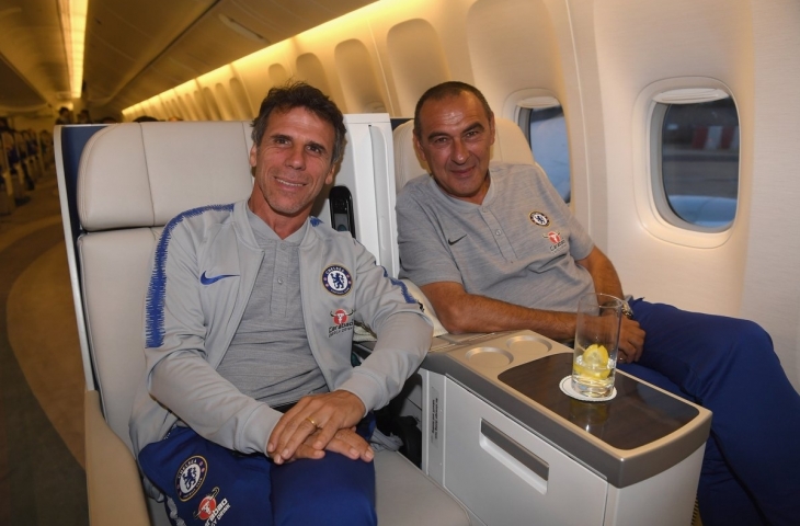 Gianfranco Zola dan Maurizio Sarri (sumber:chelsea)