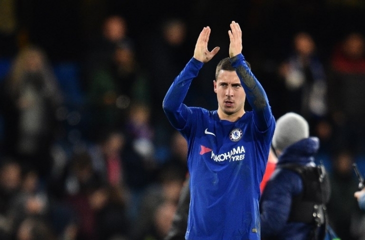 Gelandang Chelsea, Eden Hazard (Glyn Kirk/AFP)