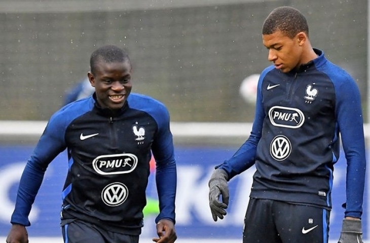 N'golo Kante dan Kylian Mbappe/Twitter