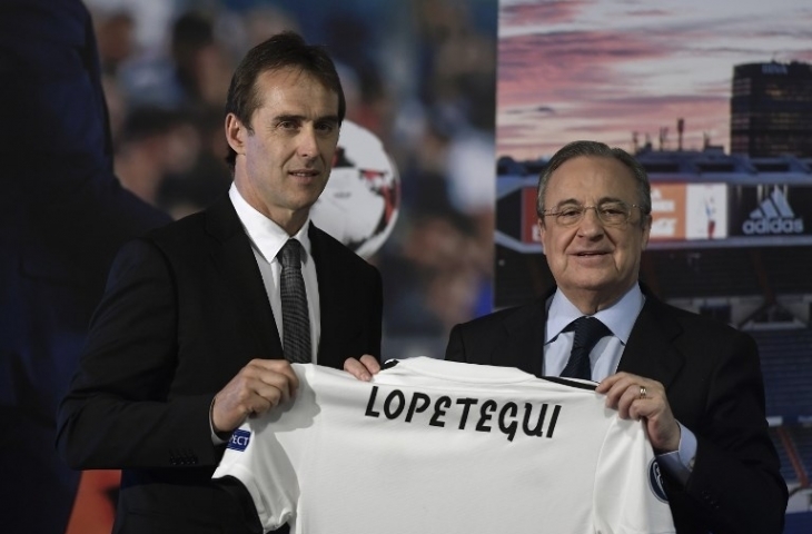 Julen Lopetegui dan Florentino Perez (Oscar Del Pozo/AFP)