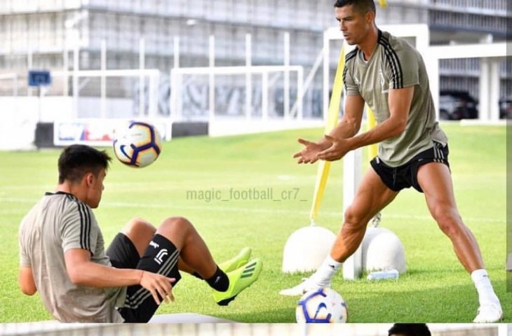 Paulo Dybala dan Cristiano Ronaldo (Instagram/Galih)