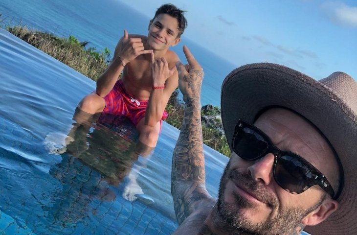 David Beckham dan keluarga liburan di Bali (Instagram/romeobeckham)