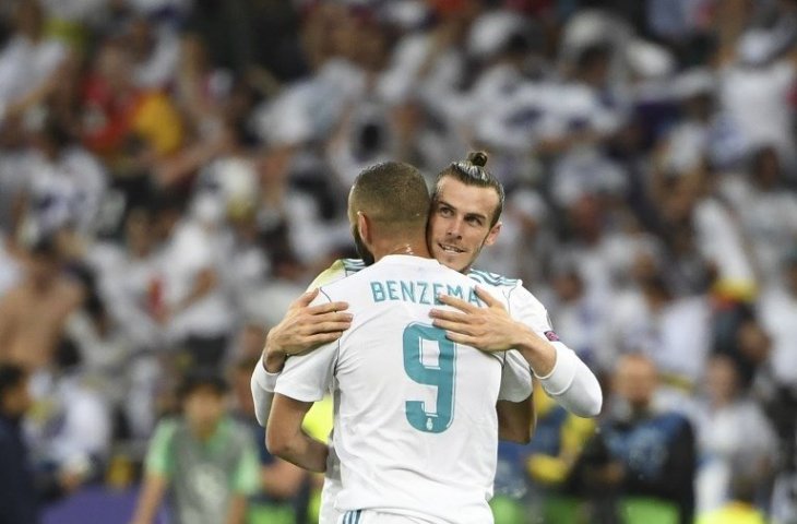 Gareth Bale dan Karim Benzema (Paul Ellis/AFP)