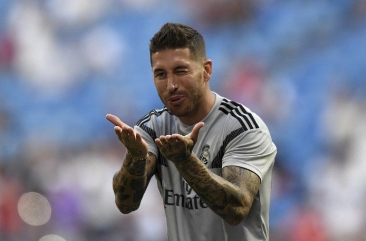 Kapten Real Madrid, Sergio Ramos (Gabriel Bouys/AFP)