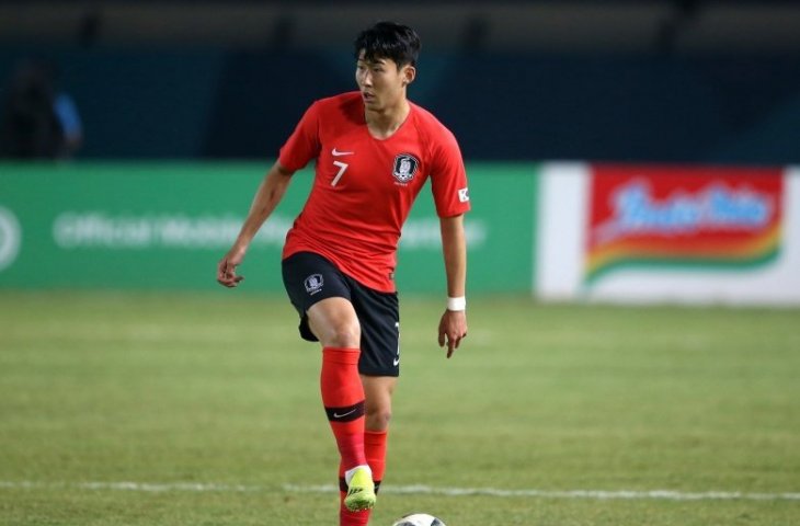 Son Heung-min di Asian Games 2018 (@abscbnsports/Twitter)