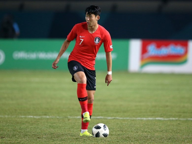 Son Heung-min di Asian Games 2018 (@abscbnsports/Twitter)