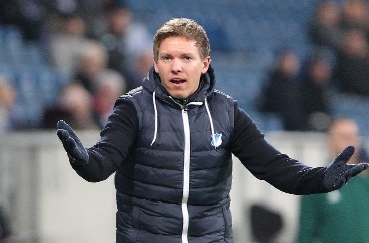 Manajer Hoffenheim, Julian Nagelsmann. (Daniel Roland/AFP).