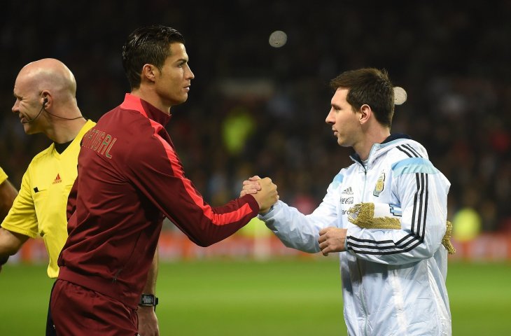 Kapte Portugal Cristiano Ronaldo dan Kapten Argentina Lionel Messi (AFP)