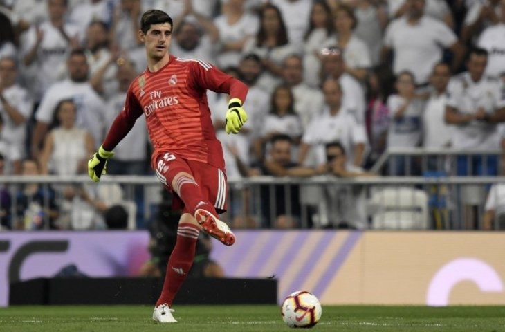 Kiper Real Madrid, Thibaut Courtois saat berhadapan dengan Leganes (Gabriel Bouys/AFP)