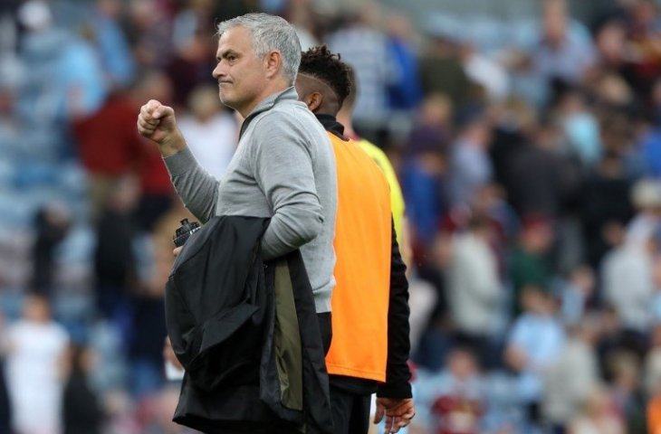 Pelatih Manchester United, Jose Mourinho usai pertandingan melawan Burnley berakhir (Lindsey Parnaby/AFP)