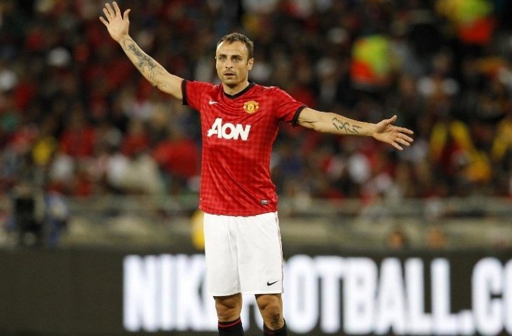 Dimitar Berbatov saat berseragam Manchester United (Anesh Debiky/AFP)