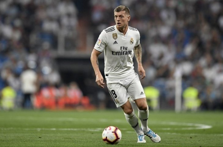 Gelandang Real Madrid, Toni Kroos saat menghadapi Leganes (Gabriel Bouys/AFP)