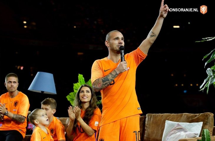 Wesley Sneijder menjalani laga terakhir bersama timnas Belanda (twitter.com/OnsOranje)