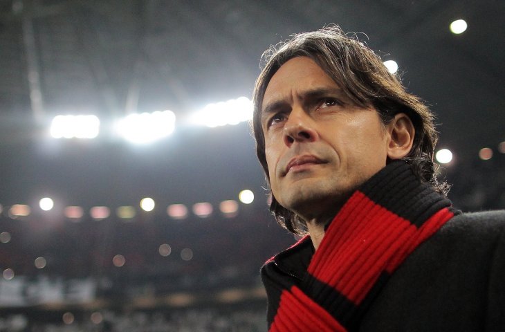 Filipo Inzaghi saat menjadi pelatih AC Milan (AFP)