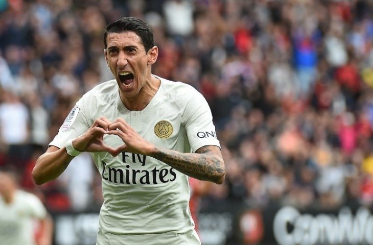 Gelandang Paris Saint-Germain, Angel Di Maria (Jean-Francois Monier/AFP)