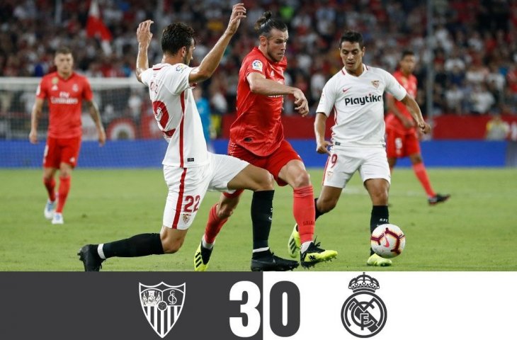 Real Madrid kalah 0-2 dari Sevilla. (Twitter/@Realmadrid).