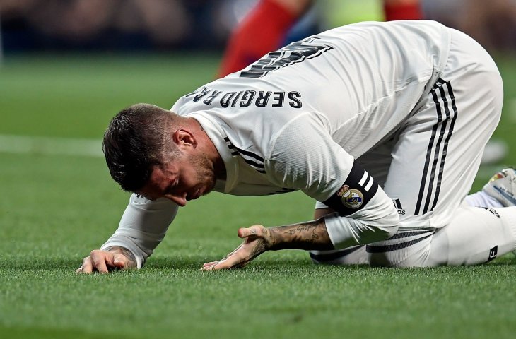 Eks pemain Real Madrid, Sergio Ramos (kiri) (AFP)