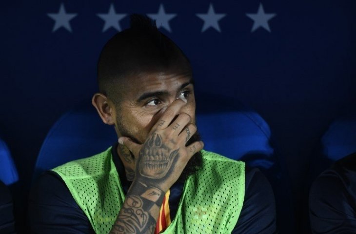 Gelandang Barcelona, Arturo Vidal (Oscar Del Pozo/AFP)