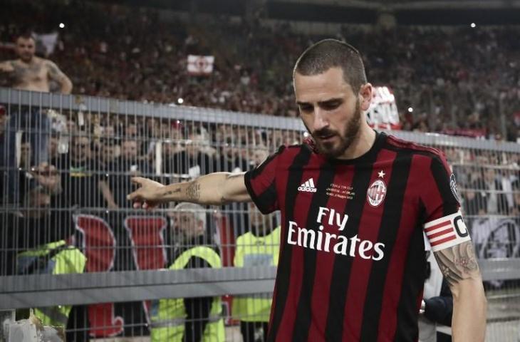 Leonardo Bonucci saat berseragam AC Milan (Isabella Bonotto/AFP)