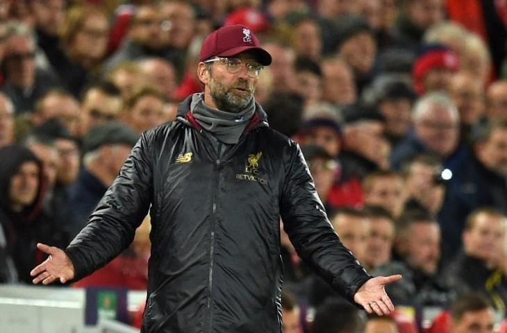 Pelatih Liverpool, Jurgen Klopp saat memimpin pertandingan Liverpool vs Cardiff City pada 27 Oktober 2018 (Oli Scarff/AFP)