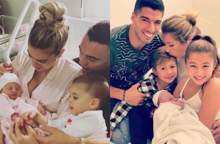 Iago Aspas dan Luis Suarez merayakan kelahiran anak mereka (Sumber: Instagram)