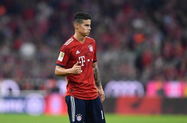 Gelandang Bayern Munchen, James Rodriguez. (Christof Stache/AFP).