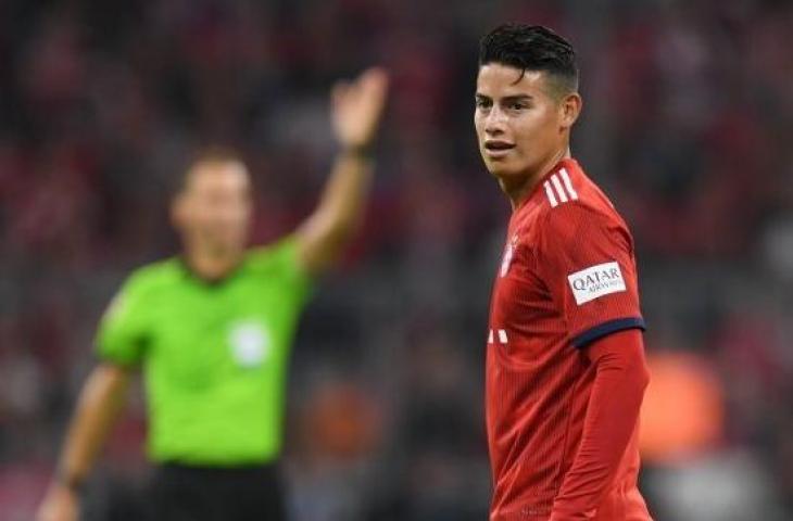 Gelandang Bayern Munchen, James Rodriguez. (Christof Stache/AFP).