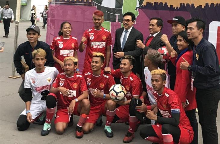 Tim Indonesia di HMC 2018. (twitter/@homelesswrldcup).