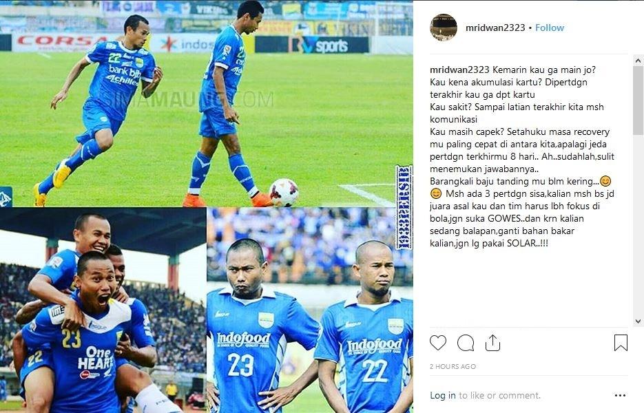 Muhammad Ridwan beri dukungan kepada Supardi Nasir (@mridwan2323/Instagram)