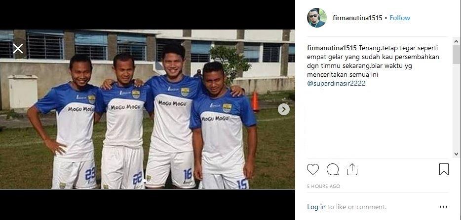  Firman Utina beri dukungan kepada Supardi Nasir (@firmanutina1515/Instagram)