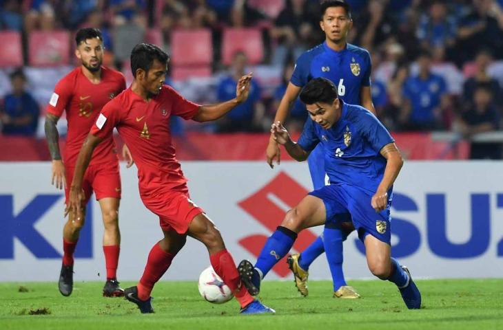 Pemain Timnas Indonesia, Zulfiandi saat melawan Thailand di Piala AFF 2018 di Stadion Rajamanggala, Thailand, Sabtu (17/11/2018) (AFF)