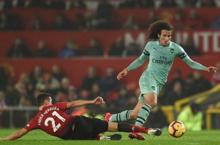 Gelandang Arsenal, Matteo Guendouzi. (Oli Scarff/AFP).