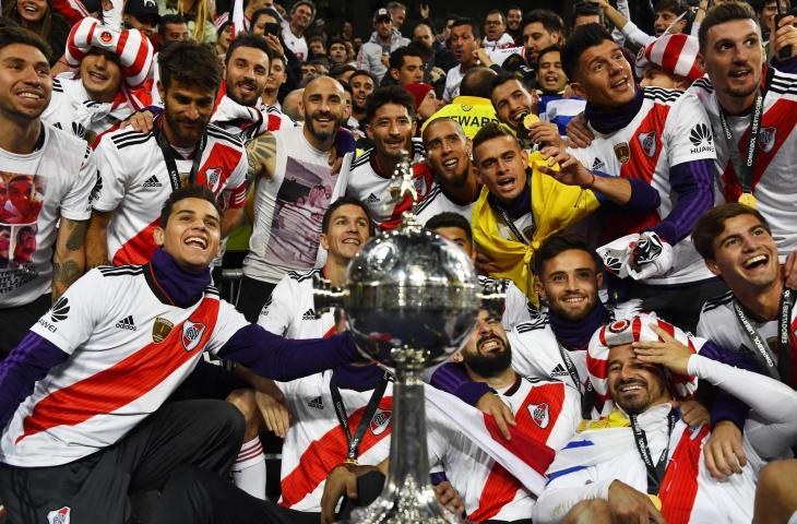 River Plate juara Copa Libertadores 2018 usai mengalahkan Boca Juniors di partai final leg kedua Copa Libertadores di Santiago Bernabeu, Madrid, (9/12/2018)