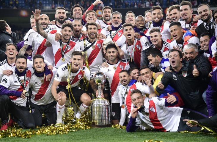 River Plate juara Copa Libertadores 2018 usai mengalahkan Boca Juniors di partai final leg kedua Copa Libertadores di Santiago Bernabeu, Madrid, (9/12/2018)