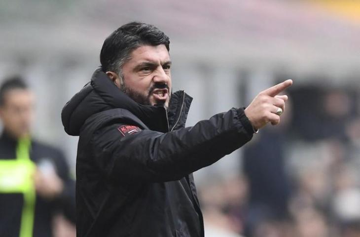 Pelatih AC Milan, Gennaro Gattuso (Miguel Medina/AFP)