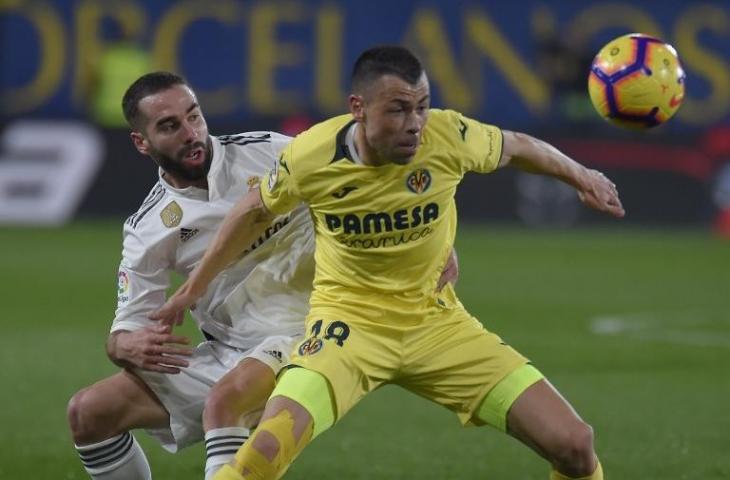 Dani Carvajal vs Villarreal. (Jose Jordan/AFP).