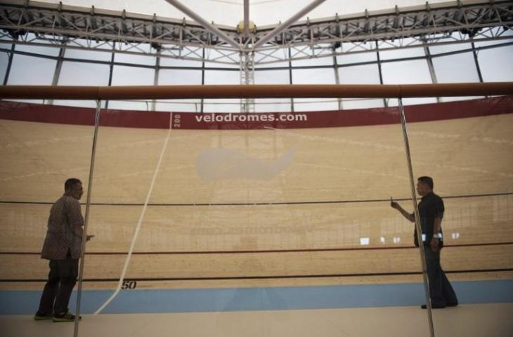 Arena Velodrome International Jakarta. [BAY ISMOYO / AFP]