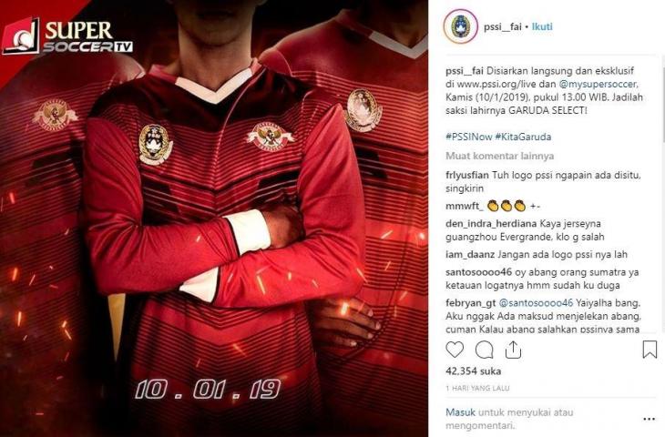 PSSI umumkan 24 pemain dalam program Garuda Select. (Instagram/pssi__fai)