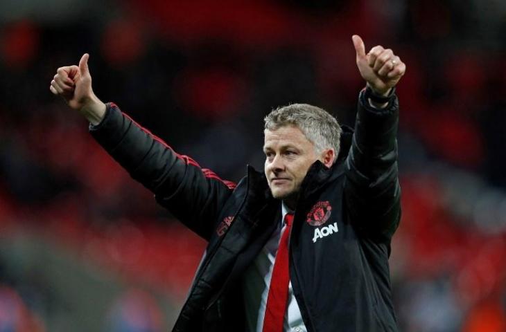 Pelatih sementara Manchester United, Ole Gunnar Solskjaer. (Adrian Dennis/AFP)
