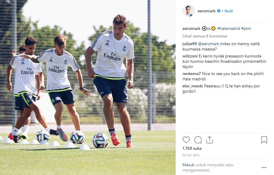 Eero Markkanen kala membela Real Madrid B. (Instagram/eeromark)