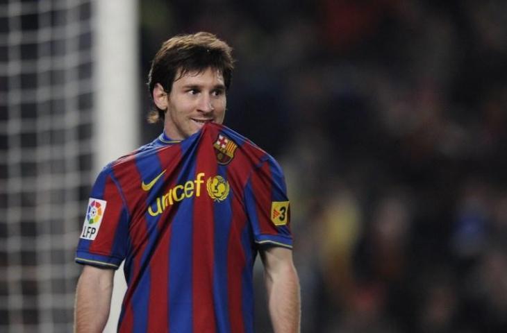 Lionel Messi pada tahun 2009 (Pierre-Philippe Marcou/AFP)